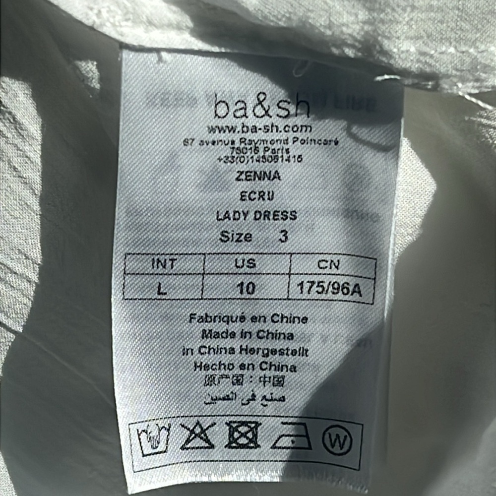 Ba&sh Zenna Ecru dress size 3 = US womens large - Picture 9 of 12